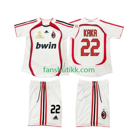 Fotballdrakt AC Milan KAKA 22 2006 2007 Barn Retro Bortetrøye Kortermet